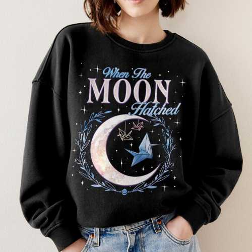 When The Moon Hatched TShirt For Fan, Romantasy Dragon Bookish Sweatshirt, Dragon Moonplume Tee, Gift For Book Lover