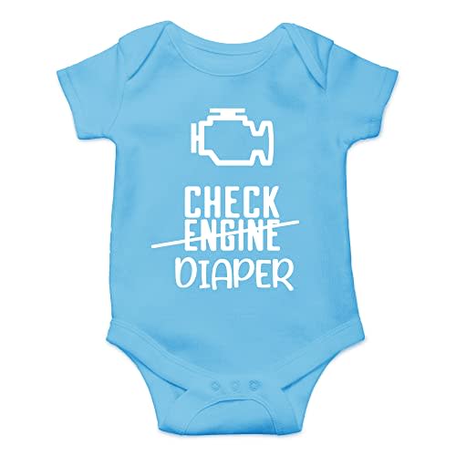 CBTwear Check Engine - Baby Clothes - Funny Newborn Bodysuit Outfits for Boys and Girls
