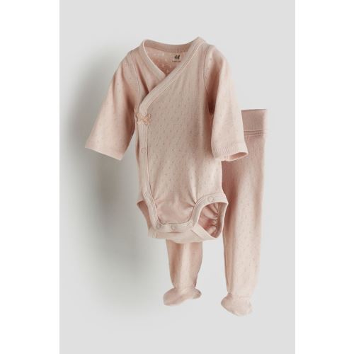 2-piece Cotton Set, Dusty pink