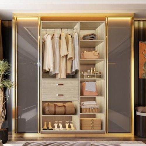 Besiost 40'' Freestanding Closet System with 10 Shelves, Closet Organizer