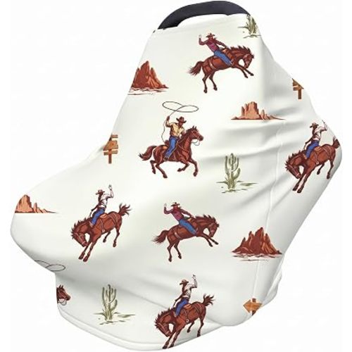 Baby Car Seat Covers – Cowboy Multi-use Carseat Canopy for Boys, Girls