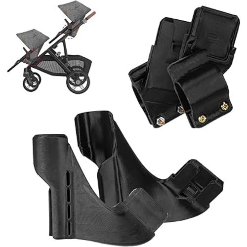 Bassinet Conversion for UPPAbaby Vista V1 (2015+), V2 or V3, Secure Bolt-On Bracket for Elevated Stroller Configuration, Bassinet Not Included, (Upper Adapters+Lower Adapters)