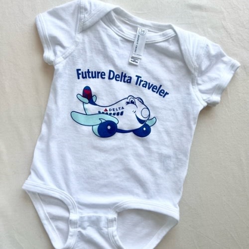 Delta Airlines Baby White One Piece