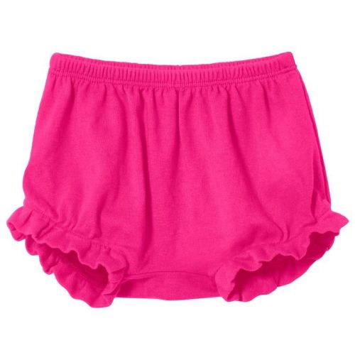 City Threads USA-Made Girls Soft Cotton Bloomer Diaper Cover | Hot Pink - Newborn