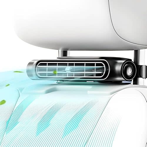 Car Fan for Driver and Passenger's Seat - Mini Portable USB Backseat Cooling Fan Kids Baby Quiet headrest Neck Fan Accessories with 3 Adjustable Wind Speeds for All Cars Vehicle Jeep Van RV Truck