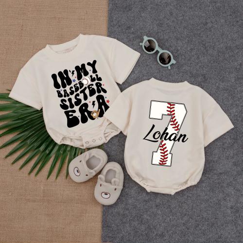 In my Baseball Sister Era Bubble Romper, Game Day Baby Clothes, Gameday Outfit, Baby Clothes, Short Sleeve Romper, Newborn Clothes
