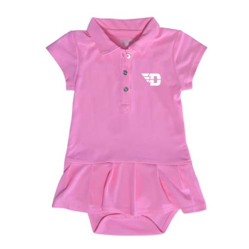 Dayton Flyers Garb Girls Infant Caroline Cap Sleeve Polo Dress - Pink