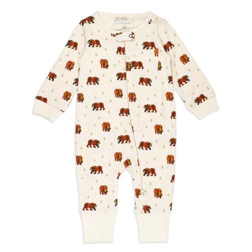 Brown Bear | Organic Zipper Romper – L'ovedbaby