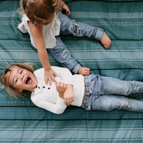 Little Unicorn Outdoor Blanket - Shoreline Stripe, 5 X 10 Ft