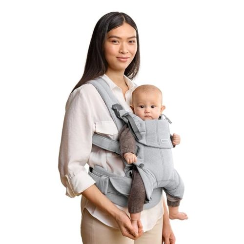 BabyBjörn Baby Carrier Harmony, Light Gray, Woven Mélange, 3-in-1 Ergonomic Baby Carrier, Newborn, Facing-in, Outward-Facing, and Back Carrying Positions Supported (7-40 lbs), Newborn to Toddler