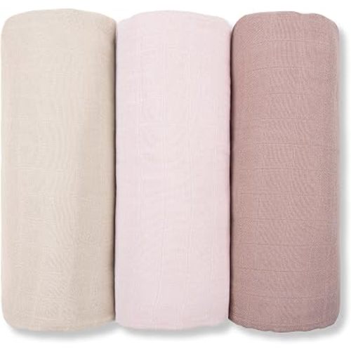 lulumoon Muslin Swaddle Blanket Viscose-Bamboo: Receiving Wrap for Newborns