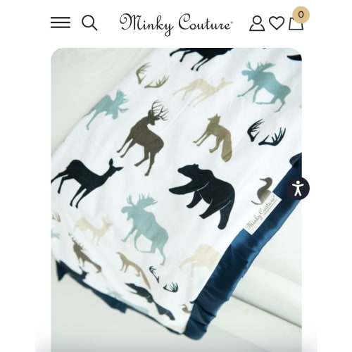 Teton Mist Plush Blanket | Minky Couture