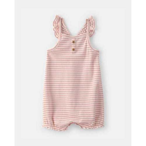 Baby Girl Striped Sleeveless Romper - Pink | Carter's