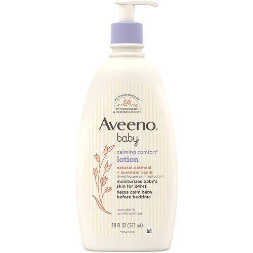 Aveeno Baby Calming Comfort Moisturizing Lotion, 18 Fl Oz, Lavender & Vanilla Scent