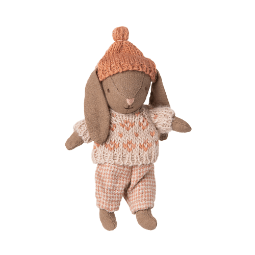 Winter bunny, Micro - Brown - Rose
