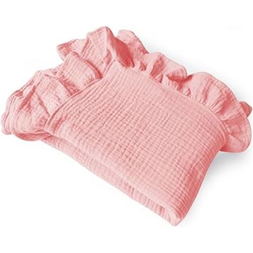 Organic Muslin Baby Blankets, Cotton Crib Blanket for Baby Infant Toddler, Super Soft and Lightweight Nursery Blankets 47"x47"| Perfect for Boys & Girls (Pink)