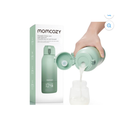 Momcozy Portable Milk Warmer Travel-Dual Heating Modes for Breast Milk & Water, Portable Bottle Warmer with Fast Heating & Long Battery Life
