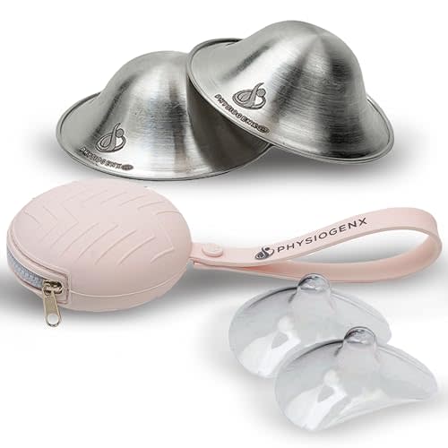 Silver Nipple Shield Breastfeeding Care Kit & Nipple Covers for Nursing Newborn Set – OB/GYN Designed Silver Nursing Cups with Breast Shields for Nursing & Carry Case