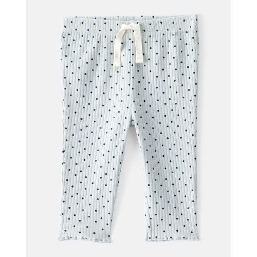 Baby Girl Polka Dot Print Cotton Pull-On Pants - Blue | Carter's