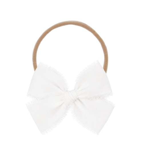 Chiffon Bow - White Headband