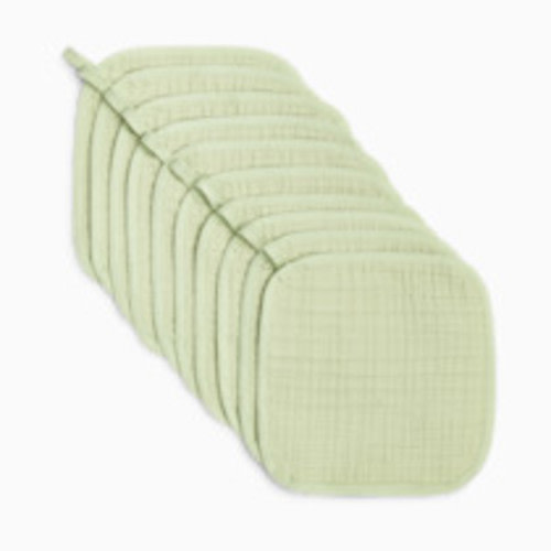 Small Story Muslin Washcloths (10 Pack) - Sage