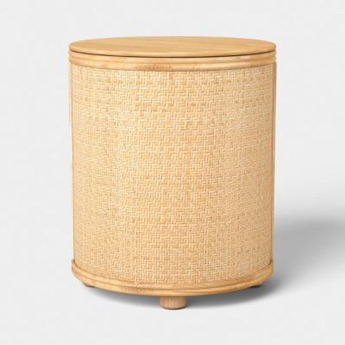 Rattan Storage Accent Table with Removable Top and Rattan Weave Natural - Threshold™