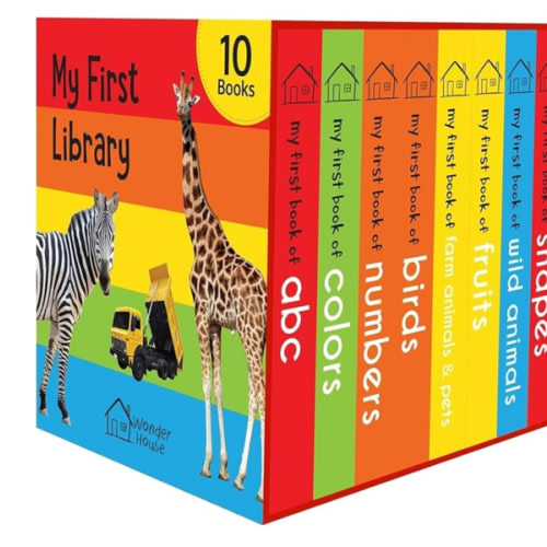 My First Library: Boxset of 10 Board Books for Kids