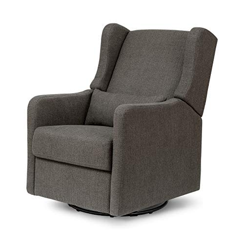 DaVinci Carter’s Arlo Glider Recliner Nursery Chair - Water & Stain Resistant Glider Rocking Chair for Nursery - GREENGUARD Gold, FSC & Certi-PUR US Certified - Cozy Swivel Rocker Recliner - Charcoal