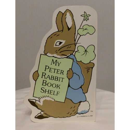 Vintage "My Peter Rabbit Book Shelf" Holder Wooden Nursery  Bookcase 1987