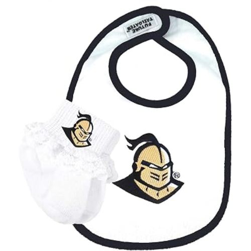 UCF Central Florida Knights Baby Bib and Socks with Lace Set