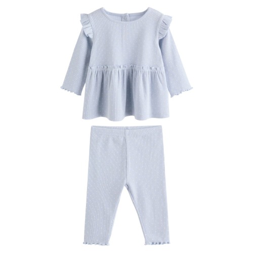 Kids' Frill Hem T-Shirt & Leggings Set