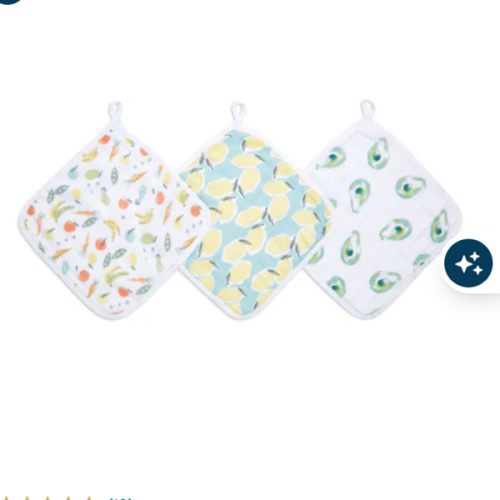 Fruit Print Washcloth Set 3pk | aden + anais