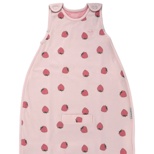 4 Season® Ultimate Baby Sleep Bag, Merino Wool & Organic Cotton, Strawberry