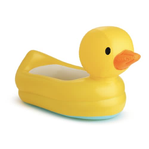 Munchkin Duck Inflatable Baby Bathtub, White Hot Heat Alert