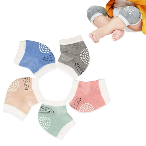 5 Pairs Baby Non Slip Knee Pads for Crawling  Infant Kneepads, Adjustable Elastic Leg Warmers, Anti-Slip Leg Protector for Unisex Toddlers