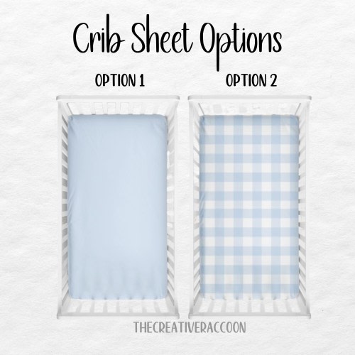Gingham Check Crib Sheets Light Blue Crib Sheet Boy Crib Sheet Blue Crib Bedding Fitted Crib Sheets Checkered Blue Nursery Theme
