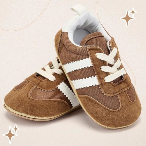 BACSAC Baby Shoes for Boys Girls Non Slip Low Top Infant Walking Shoes Breathable Comfort Toddler Walker Shoes Pull On Newborn Baby Sneakers 3 6 9 12 Months