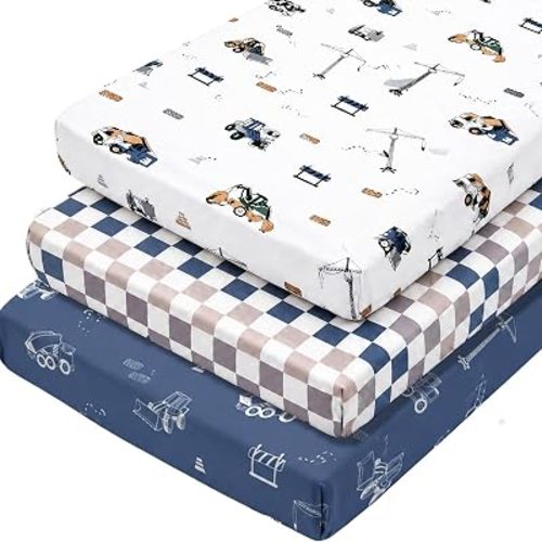 3 Pack Truck Print Baby Changing Pad Covers for Baby
