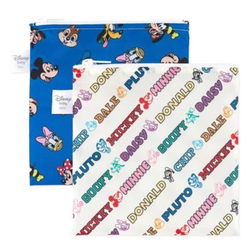Disney Reusable Large Snack Bags - Mickey and Friends - 2pk