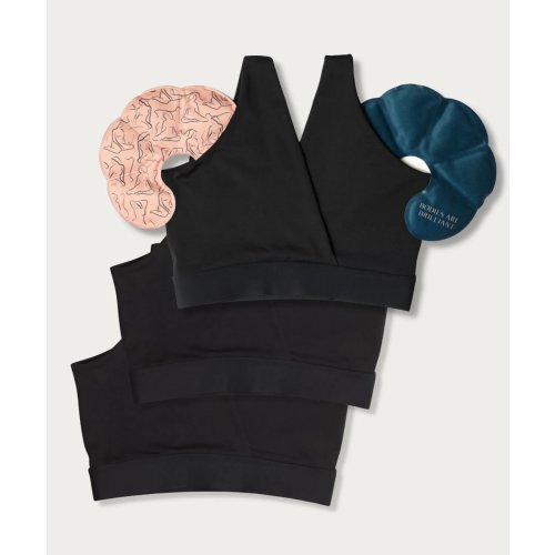 FourthWear Postpartum Bralette set of 3 + Breast Chest Ice Heat Packs – Nyssa
