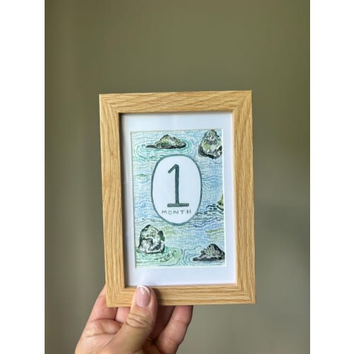 Hand Painted Beach Month Cards
