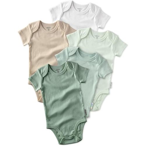 Avery 5-Pack Short Sleeve Bodysuits​ 100% Organic Cotton for Baby Boys​ & Girls