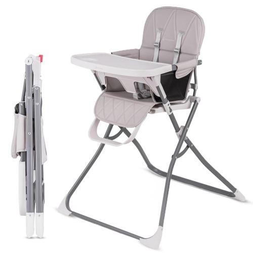 Slim Foldable High Chair for Babies and Toddlers | Five Point Safety Belt | Collapsible High Chair | Easy Clean HighChair | Highchairs for Babies and Toddlers | Silla de Comer para Bebe