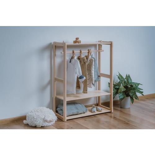 KIDS CLOTHING RACK Type B With Shelf Wood Clothes Rack - Etsy