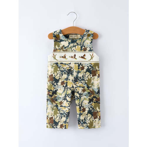 Camo Duck Smocking Embroidery Baby Boy Romper – Rylee Faith Designs