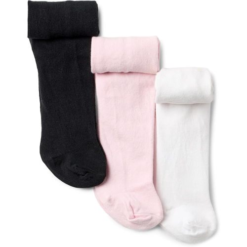 Amazon Essentials Baby Girls' Cotton-Nylon Blend Tights 3 Pairs