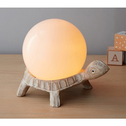 Carved Wood Turtle Nightlight (6")
