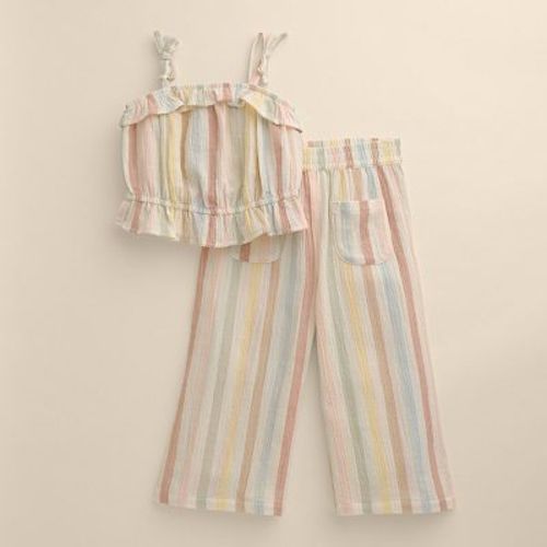 Baby & Toddler Girl Little Co. by Lauren Conrad 2-pc. Woven Ruffle Tie Tank & Pants Set