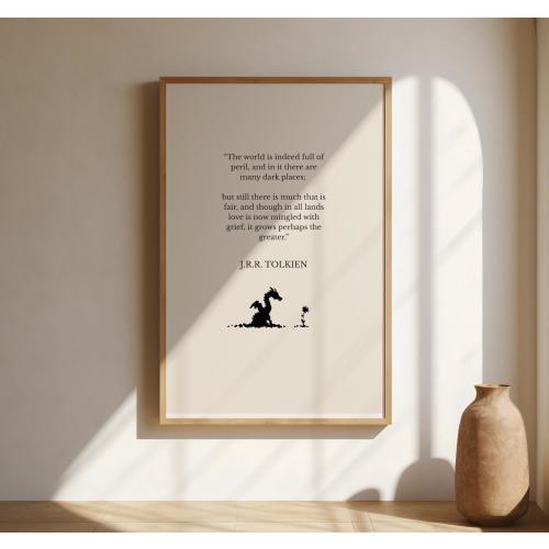 Love & Grief | J.R.R Tolkien | Literary Quote Poster | Book Quote Wall Art
