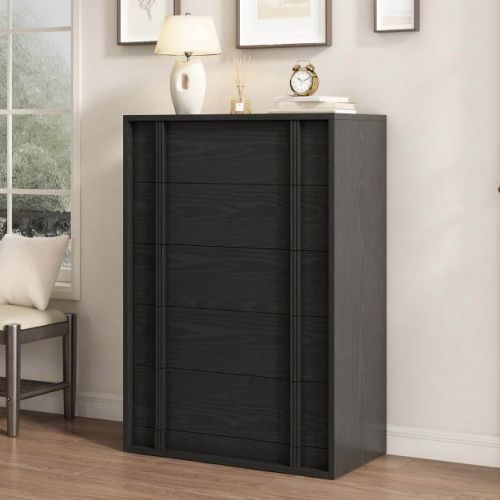 Garvee 5 Dresser for Bedroom, 43.4 in Tall Vertical Drawer Dresser with Large Storage, Freestanding Wooden Closet Chest for Bedroom, Living Room